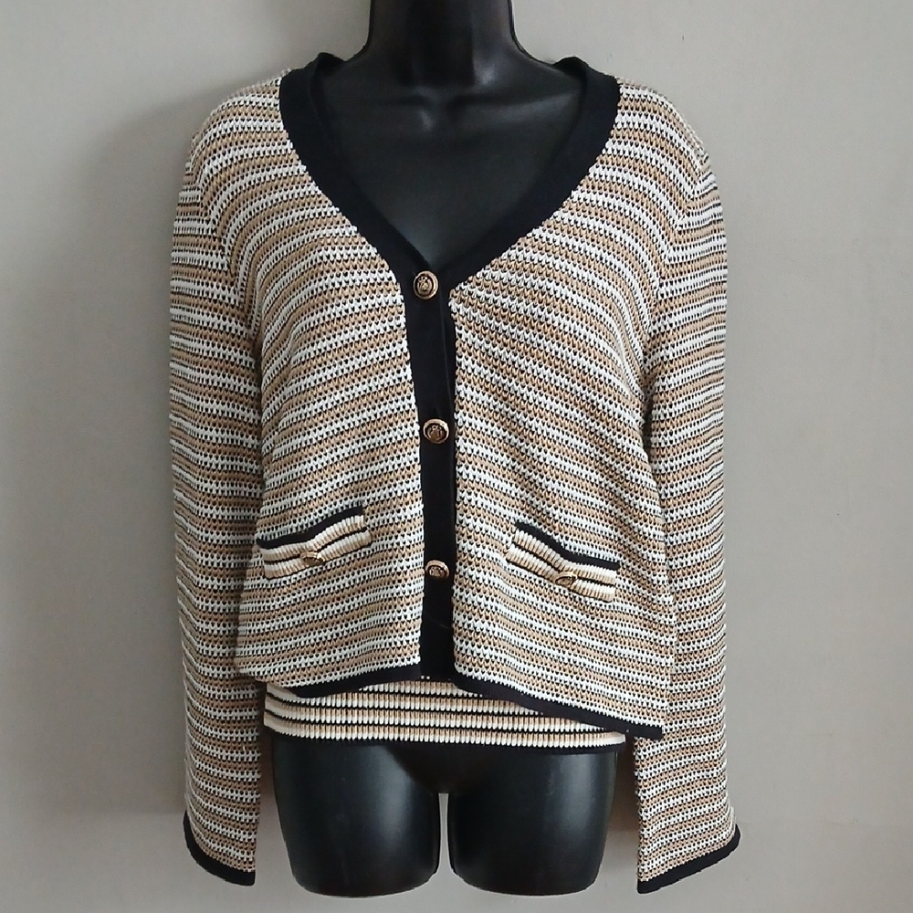 Melanie Lynne 2 Piece Cardigan And Tank Top Size L